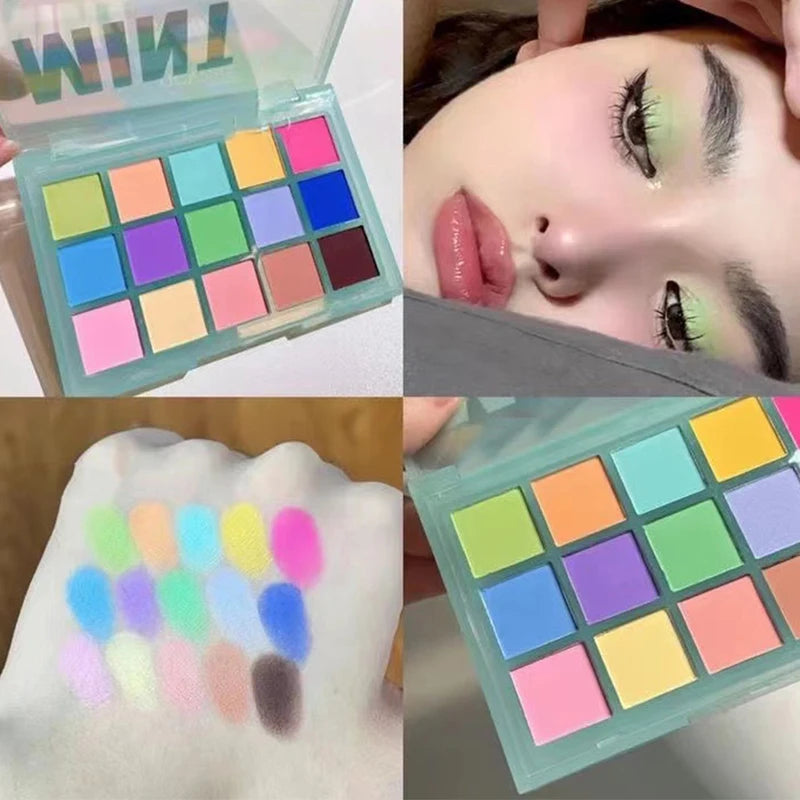 15 Shades Eyeshadow Palette - Waterproof Matte Shimmer Metallic Neutral & Bold Colors
