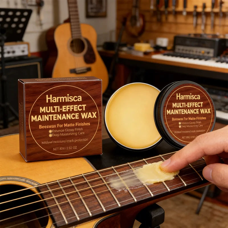 Universal Guitar Polish Wax 80g Wood Nourishing & Protective Coating for All Instruments