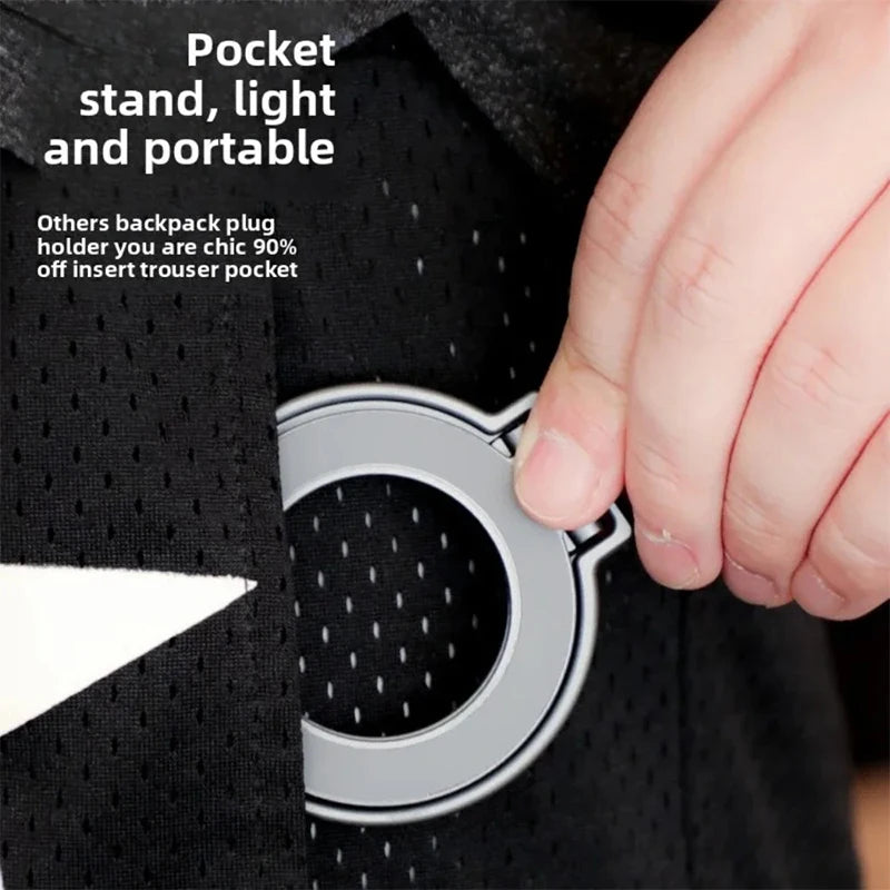 360° Rotation Magnetic Finger Ring Phone Holder Aluminum Alloy Foldable