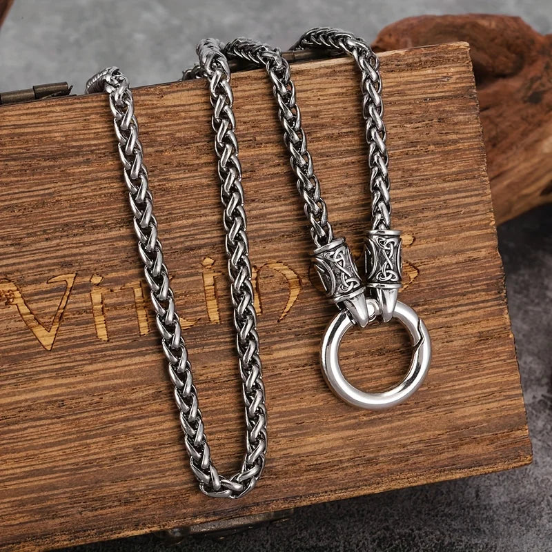 Men's Minimalist Dragon Bone Chain Necklace - Durable Snake Weaving Pendant