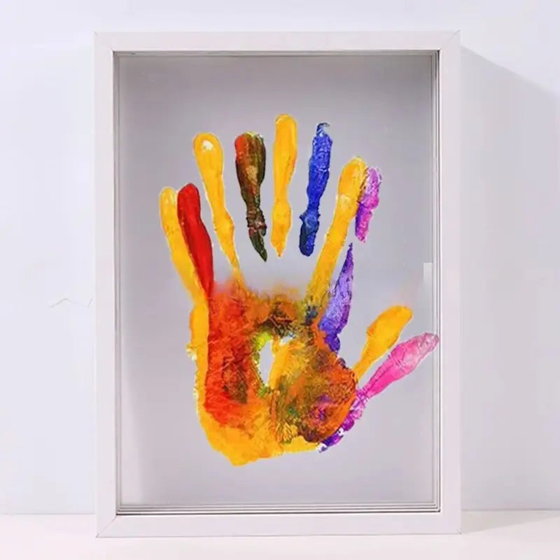 DIY Wooden Handprint Photo Frame Kit with Paints and Accessories - Family Keepsake