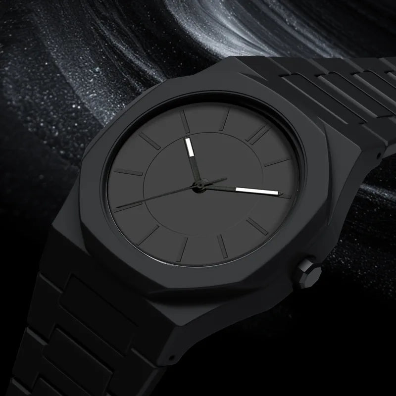 Men's Quartz Wristwatch with Plastic Strap - Business & Fashion Watch