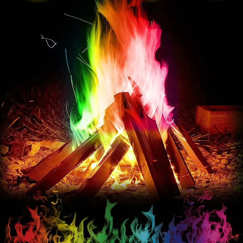 Color Changing Fire Powder 10 Packs for Campfire Fireplace Party & Bonfire