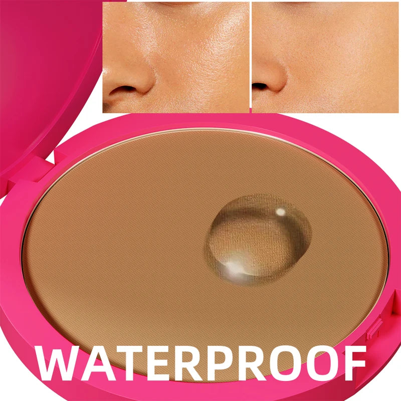 Matte Face Powder Oil Control Foundation Compact for Flawless Makeup