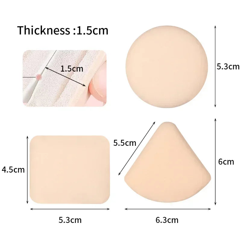 Triangle Shape Makeup Sponge Puff - Dual Use Dry Wet Foundation Powder Applicator
