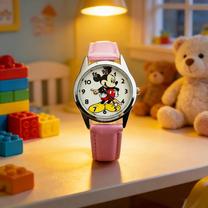 Children's Learning Quartz Watch with PU Leather Strap - Multiple Colors