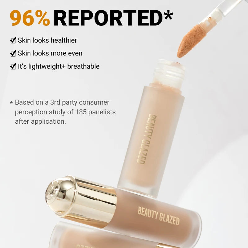 Full Coverage Liquid Concealer for Dark Circles & Blemishes - Waterproof, Long-Lasting Makeup