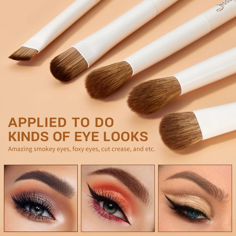 14-Piece Professional Makeup Brush Set - Vegan Synthetic Face & Eye Brushes