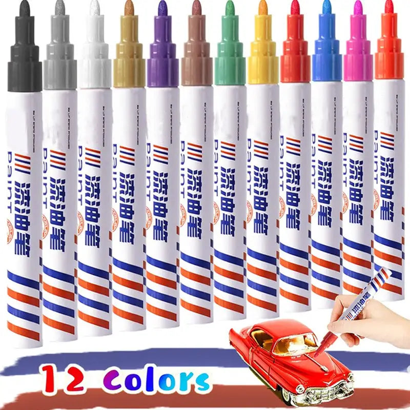 Oil Based Paint Markers for Car Scratch Repair and Crafting - Waterproof & Permanent
