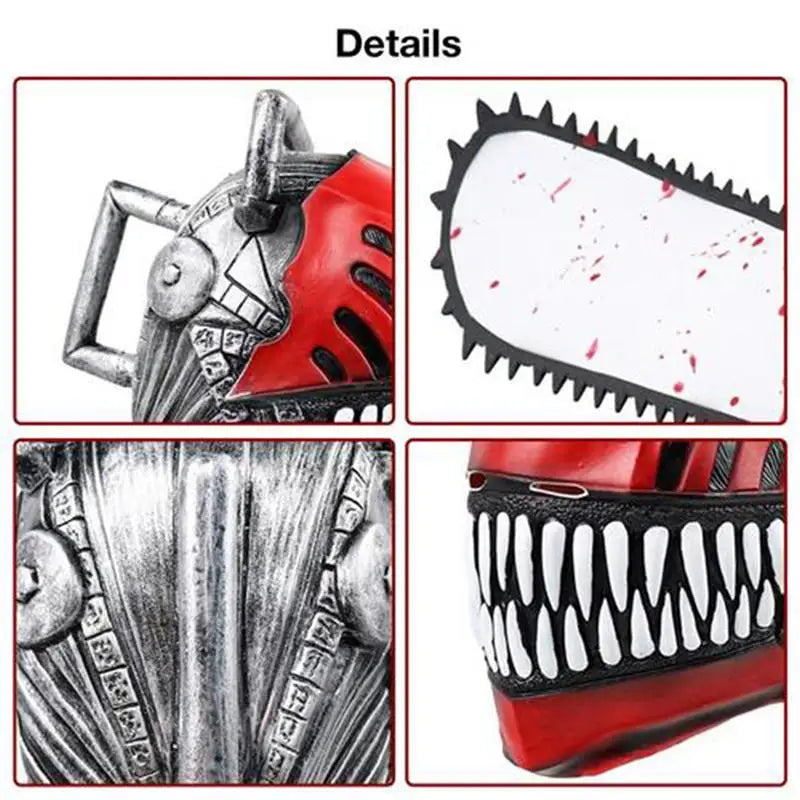Halloween Horror Chainsaw Mask Latex Role Play Headgear Cosplay Prop