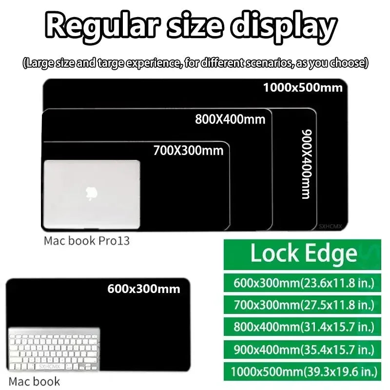 Large Gaming Mouse Pad with Anti-Slip Base and Stitched Edges for PC and Laptop