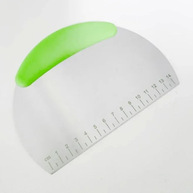 Stainless Steel Dough Scraper and Pizza Chopper with Ergonomic Handle - Multi-Color Kitchen Baking Tool