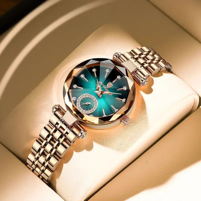 Luxury Women's Quartz Watch Waterproof Stainless Steel Casual Wristwatch
