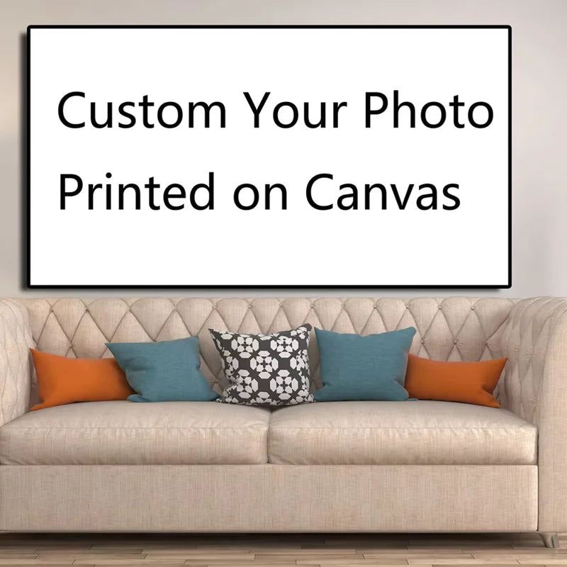 Custom Canvas Poster Print - Personalized Photo Wall Art for Family Pets Scenery & Events