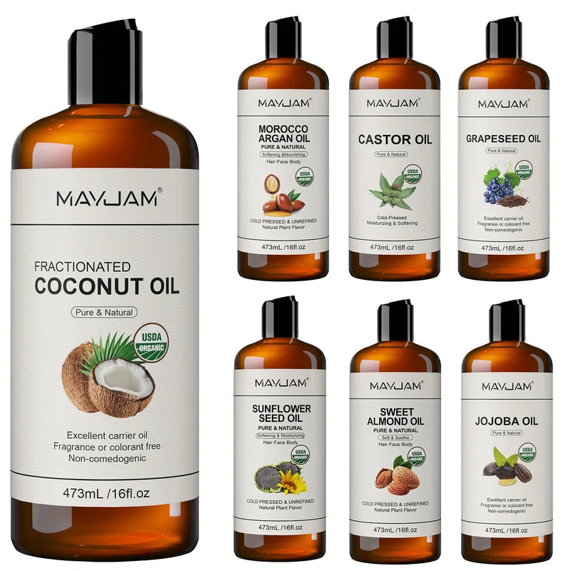 Organic Coconut & Argan Oil for Skin Hair Face Body Moisturizer 473ml