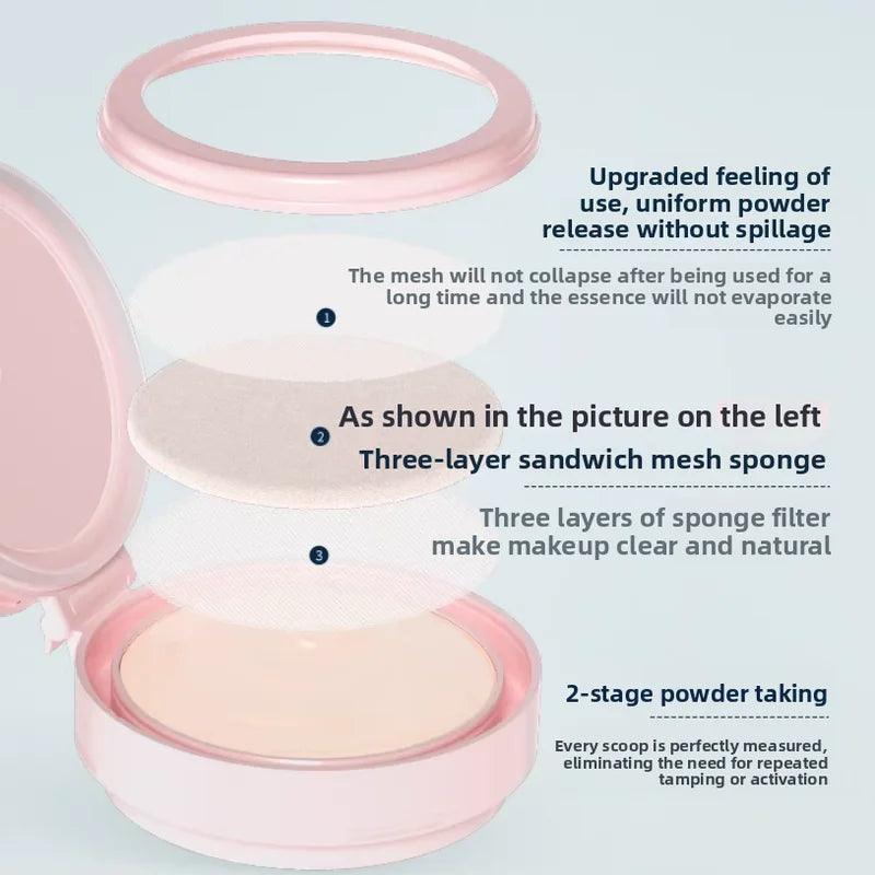 Flower Knows Bunny Garden Cushion Makeup Powder Box with Refill Core - Reusable