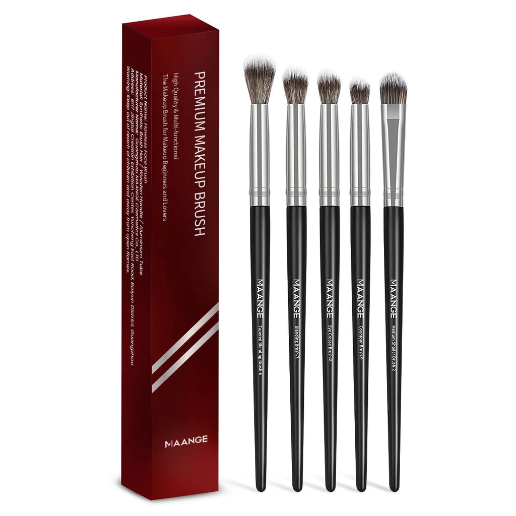 5PCS Makeup Brush Set - Concealer, Eyeshadow, Shader, Face & Cosmetic Brushes