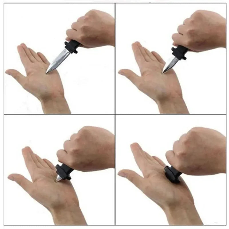 Fake Retractable Knife Prank Toy for Halloween & Party Gags - Plastic Scary Trick