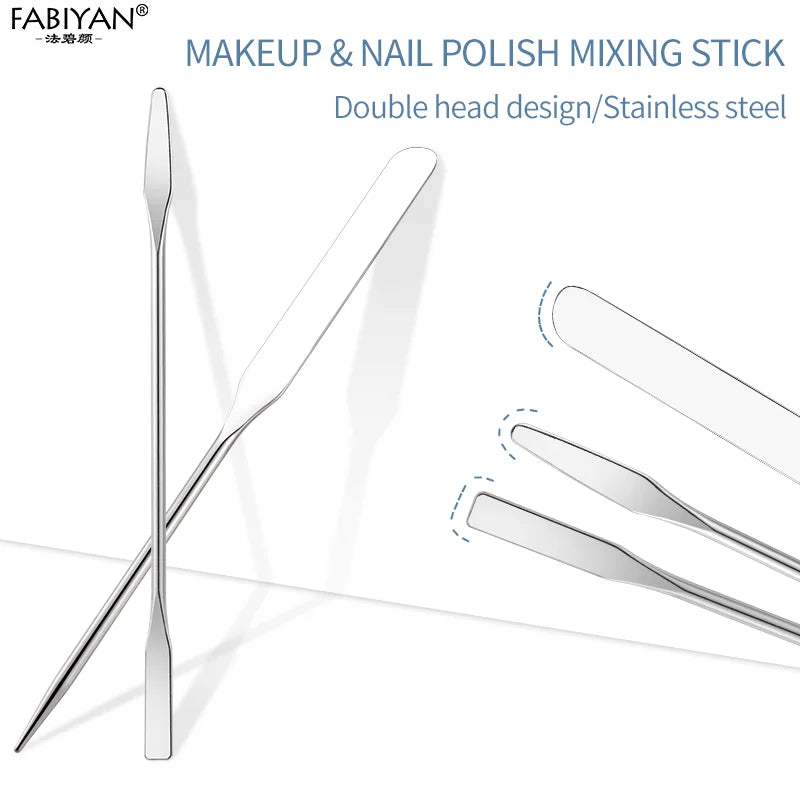Stainless Steel Makeup Palette Spatula Set for Foundation & Nail Art