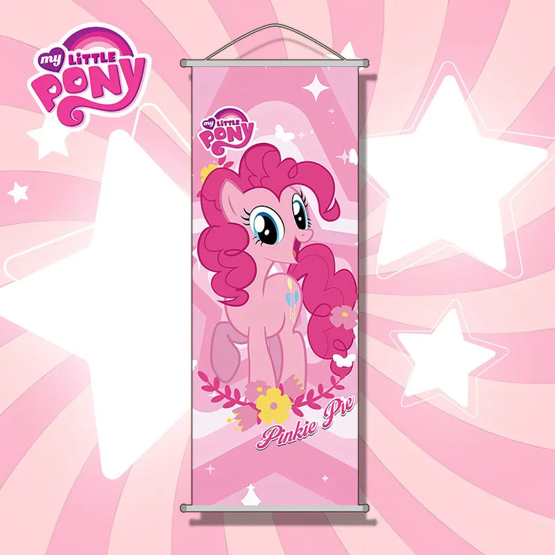 Little Pony Hanging Wall Art Poster Cartoon Pinkie Pie Decor Holiday Gift