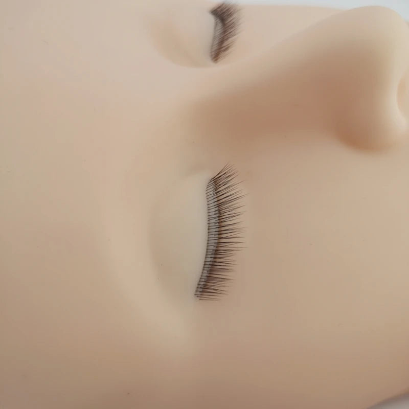 Eyelash Extension Practice Mannequin Head with 4 Lash Layers for Training & Grafting