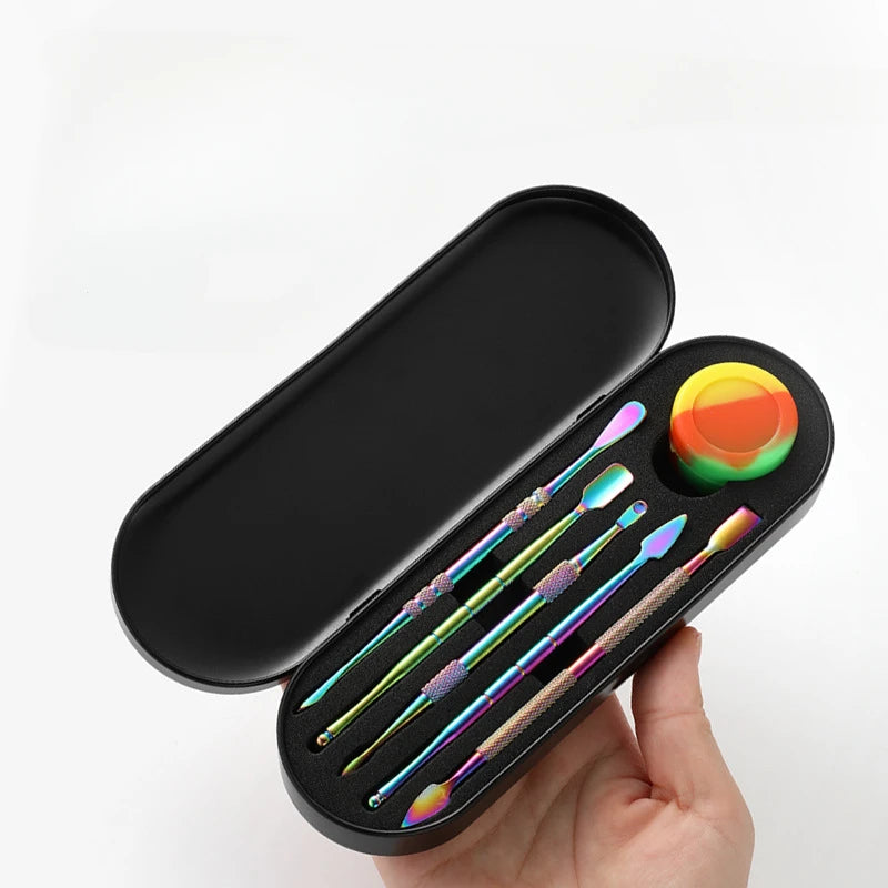 Wax Carving Tool Set with Silicone Container & Metal Case - 6 Pcs