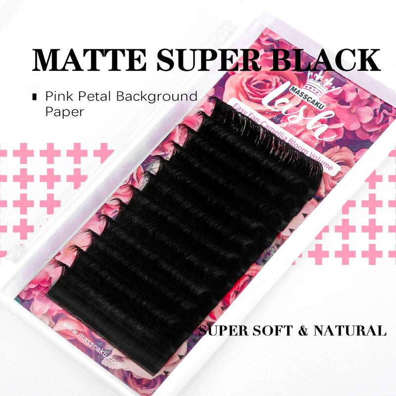 Self Fan Flowering Eyelash Extensions - Mega Volume, Handmade, Professional - 10 Cases