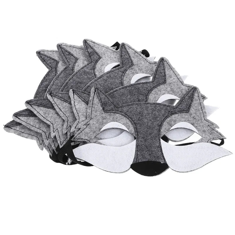 6-Pack Wolf Masks for Halloween Cosplay Animal Face Masks Party Supplies