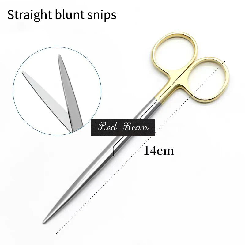 Nasal Surgery Tissue Scissors - Blunt Round Head Peeling & Skin Tool