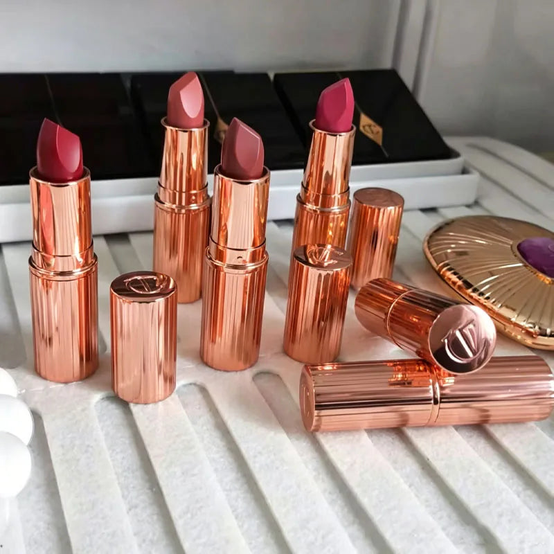 Luxury Makeup Set Two-Color Face Powder & Lipstick Kit - Durable & Easy Application