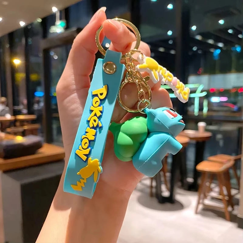 Pokemon Pikachu Keychain Action Figure Toy for Car Bag Collection - Multiple Colors