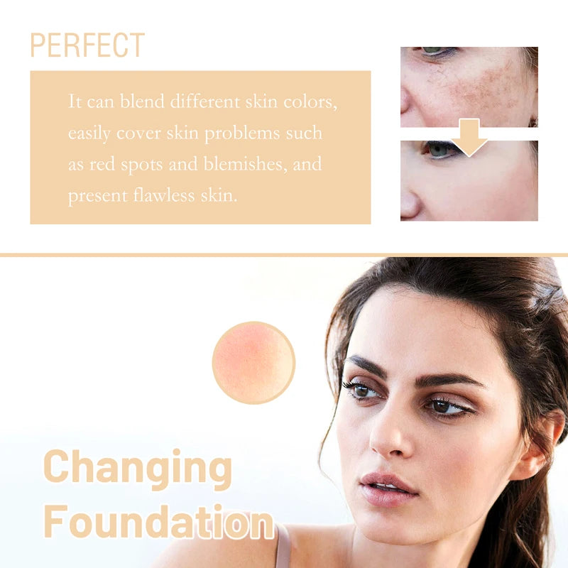 Color Changing Foundation SPF15 30ml Hydrating Long Lasting Face Makeup