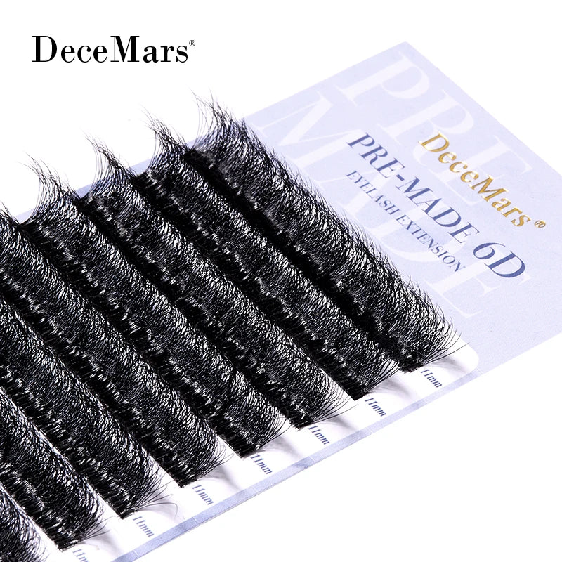 Pre-Made 6D Eyelash Extensions - Professional False Eyelash Set