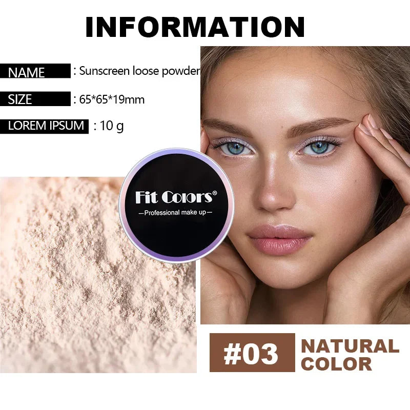Waterproof Oil-Resistant Face Powder Set - Smoothing Concealer Makeup Powder