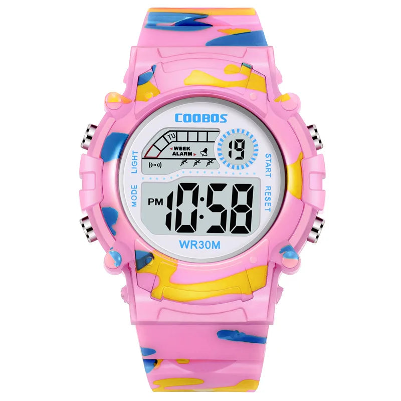 Kids Digital Sports Watch Waterproof Multi-Function LED Children Watch