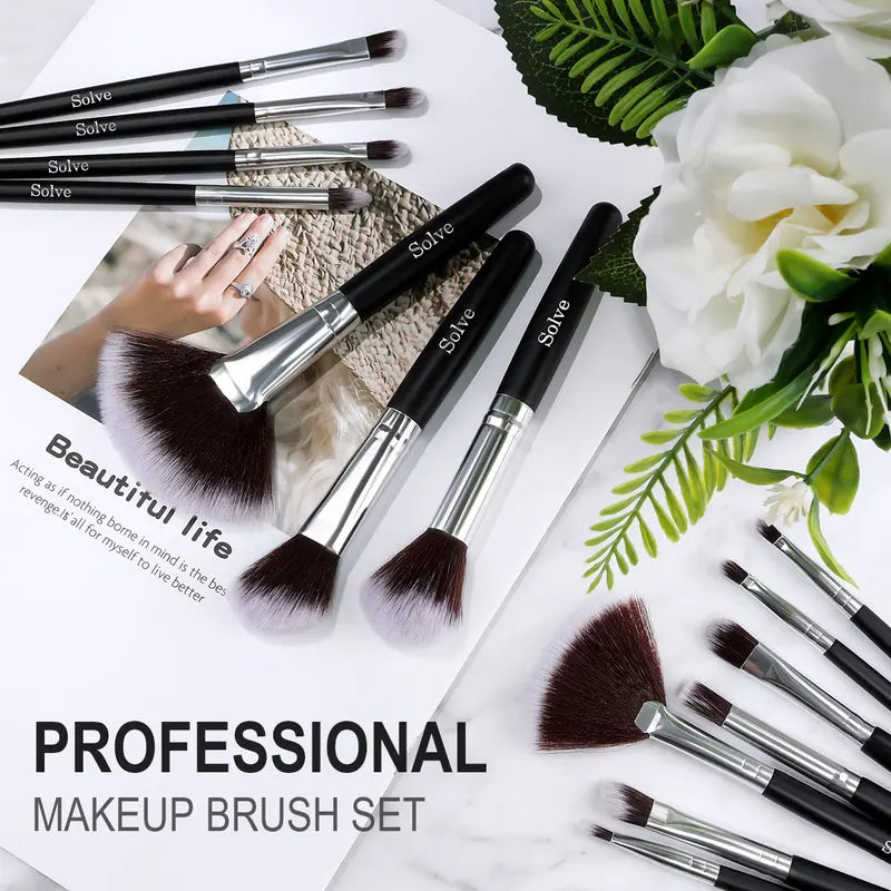 Makeup Brush Set with 32 Cosmetic Tools for Powder, Eye Shadow, Foundation & Blush