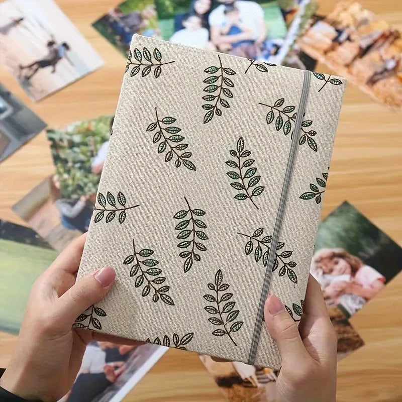 Large-Capacity Family Photo Album with 200 Pockets & Fabric Cover, 6 Inch