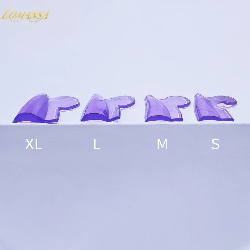 4 Pairs Silicone Eyelash Perm Pads - L Curl Lash Rod Shields for Eyelash Lifting and Makeup
