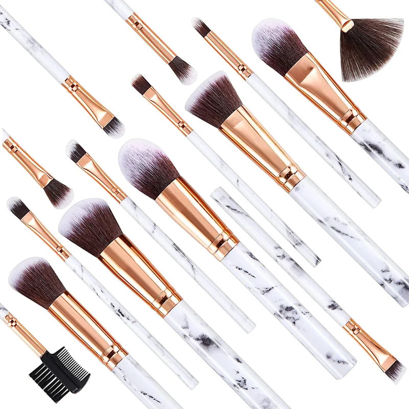 10pcs Makeup Brush Set with Soft Fluffy Face Eye Blush Foundation Powder Blending Tools