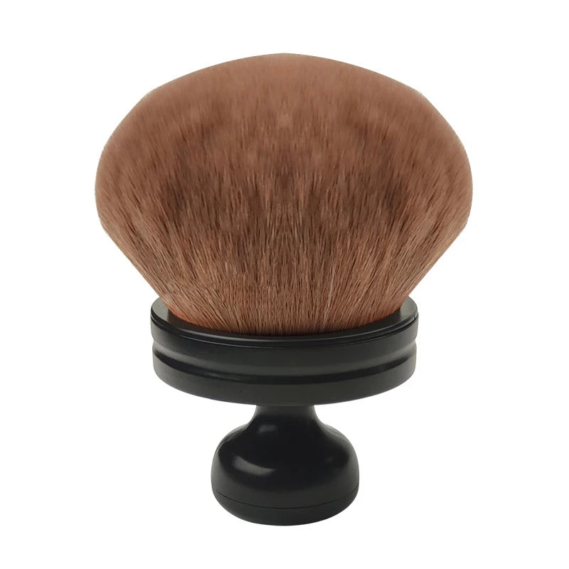 Large Body Makeup Brush for Self Tanner & Bronzer - Oval Kabuki Tool, Vegan Charcoal Bristles