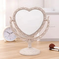 Heart-Shaped Double-Sided Makeup Mirror Portable Vanity Compact for Women