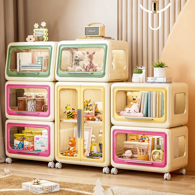 Children's Toy Storage Cabinet Locker Book Shelf Large Capacity Plastic Multi-Functional