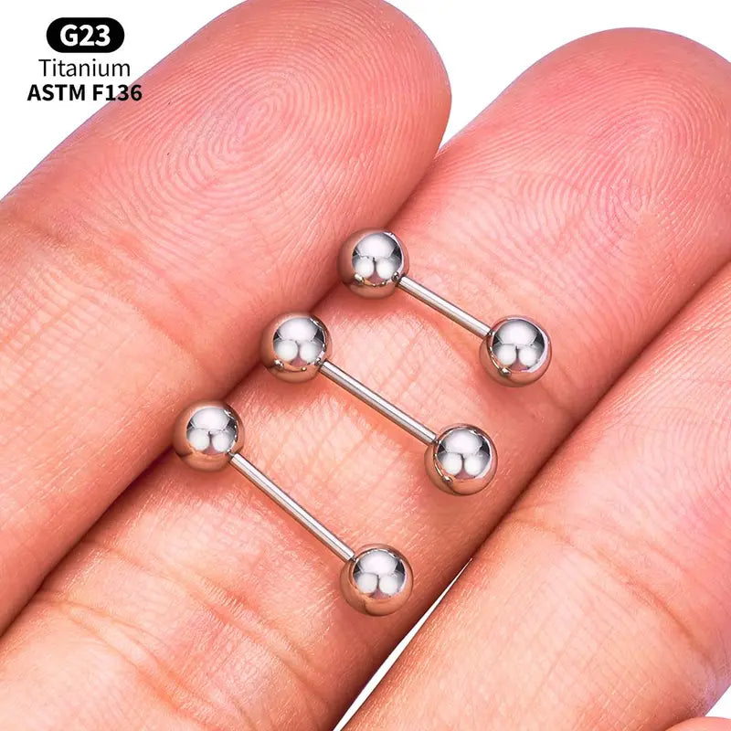 Titanium Body Jewelry Set with Multiple Piercing Styles - Helix, Tragus, Cartilage, Rook, Tongue