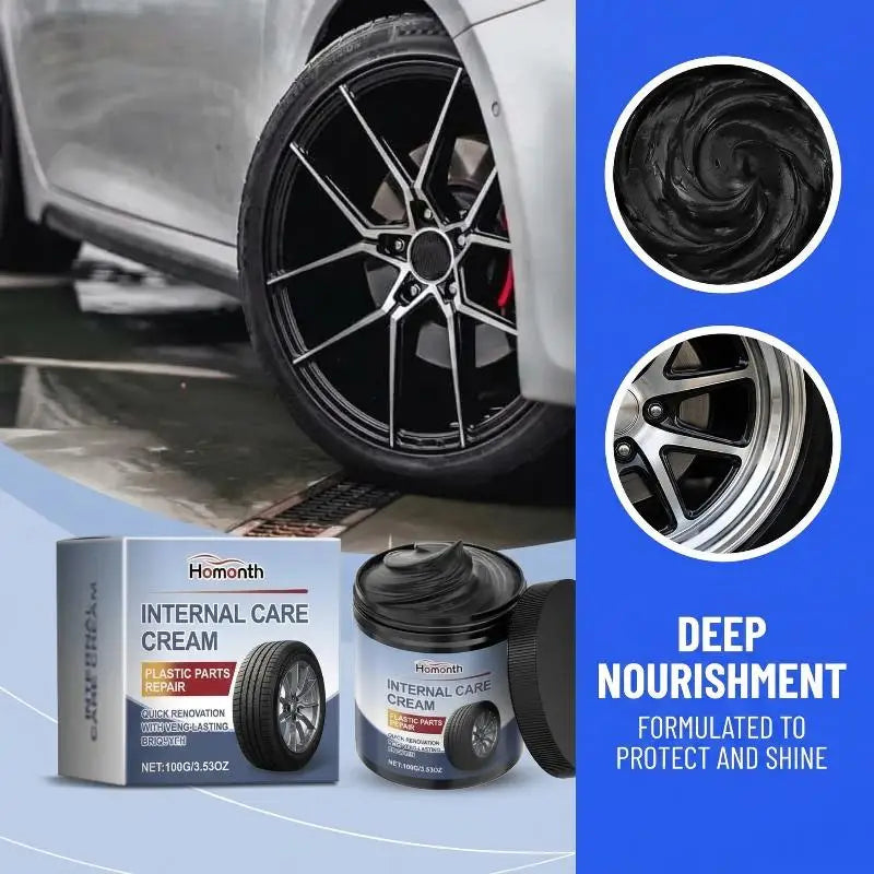Car Tire Shine Wax - High Gloss Black Finish, Restores & Protects