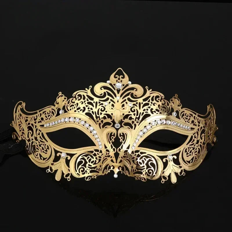 Metal Mask Half Face Venetian Masquerade Party Mask for Halloween & Events