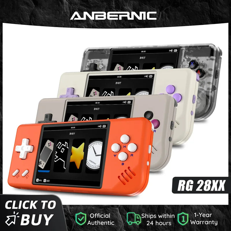 Retro Handheld Game Console 2.83-inch IPS Screen Linux OS 8H Battery HDMI Out