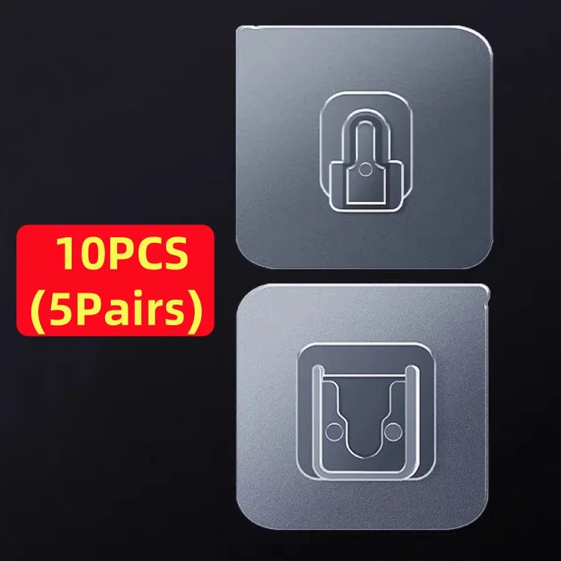 Double-Sided Adhesive Wall Hooks Strong Traceless Hooks for Kitchen & Bedroom Organizer