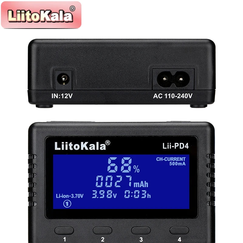 Fast Charging Multi-Bay Battery Charger for LiFePO4, 18650, AA, AAA, LCD Display
