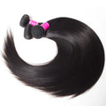 Remy Straight Human Hair Bundles - Natural Black Brazilian Weave Extensions 14-30 Inches