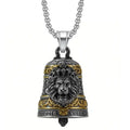 Motorcycle Bell Pendant Necklace Punk Lucky Jewelry for Men